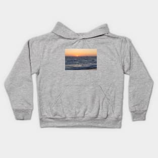 Nautical sunset at the Beach with a Seagull Kids Hoodie